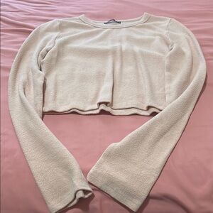 Women's Cream Long Sleeve Top